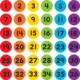 Spot On Carpet Markers Numbers 1-36 - 4" Alternate Image A
