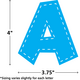 Multi Bright Stitch 4" Fun Font Letters Alternate Image SIZE