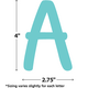 Light Turquoise 4" Modern Classic Letters Combo Pack Alternate Image SIZE