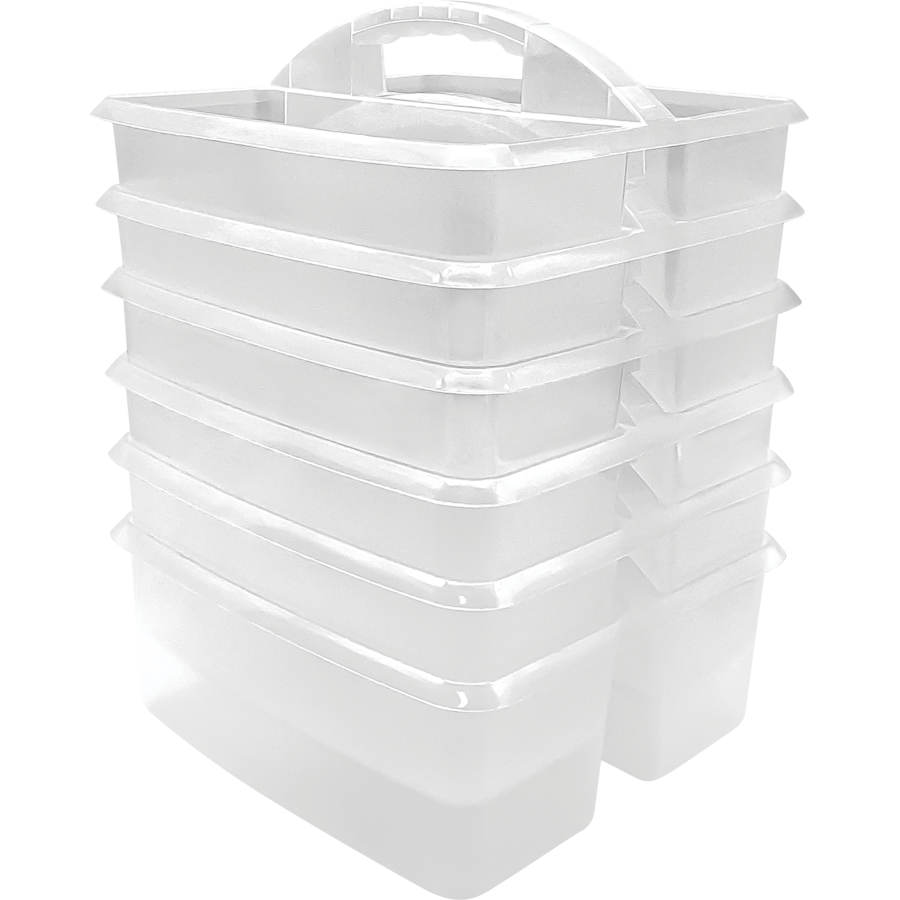 Clear Plastic Storage Caddy 6 Pack TCR2088674 Teacher Created Resources