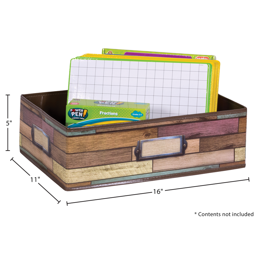 Reclaimed Wood Storage Bin - TCR20914 | Teacher Created Resources