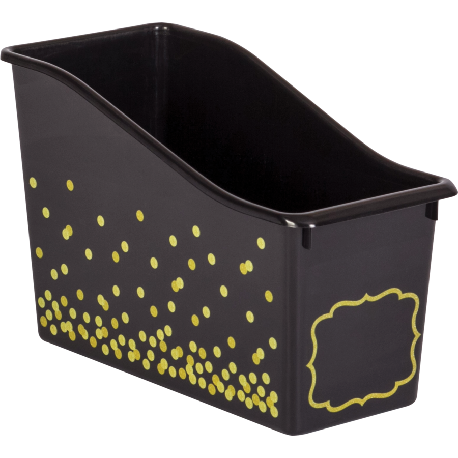Black Confetti Plastic Book Bins 6Pack TCR32261 Teacher Created