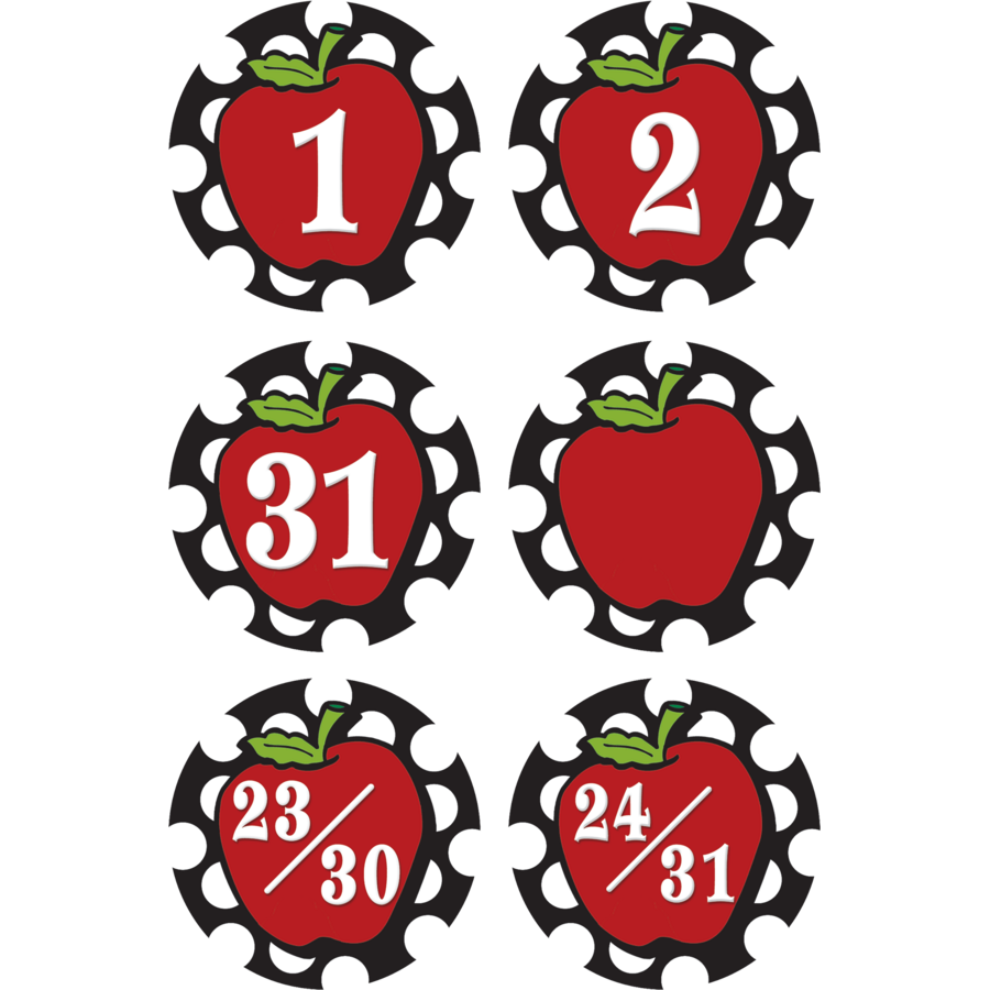 Circles & Apples Calendar Days - TCR5212 | Teacher Created Resources