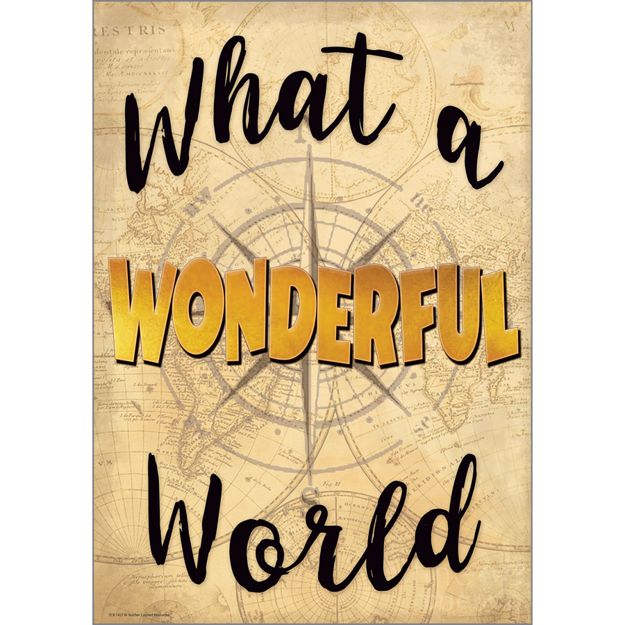 What a Wonderful World Positive Poster TCR7437 Teacher Created