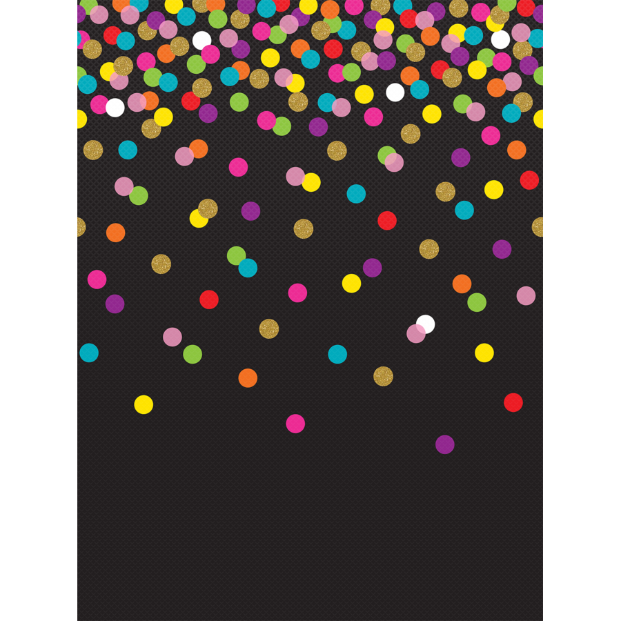 Colorful Confetti on Black Better Than Paper Bulletin Board Roll