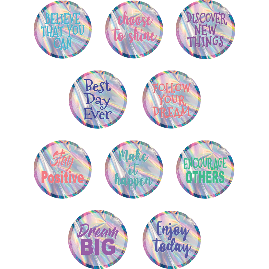 Iridescent Positive Sayings Accents - TCR8665 | Teacher Created Resources