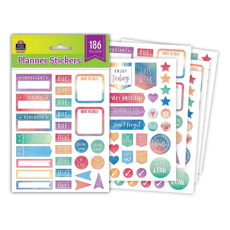 Watercolor Planner Stickers