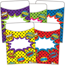 Superhero Library Pockets - Multi-Pack