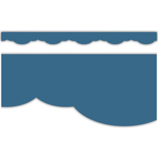 Slate Blue Fancy Scallops Border Trim
