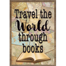 Travel the World Through Books Positive Poster