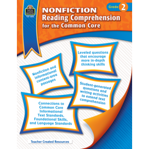 TCR3822 Nonfiction Reading Comprehension for the Common Core Grade 2 Image