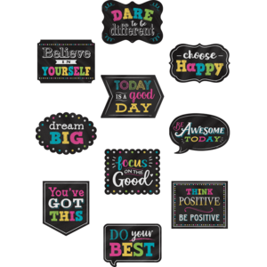 TCR5576 Chalkboard Brights Positive Sayings Accents Image