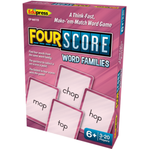 TCR66115 Four Score Card Game: Word Families Image