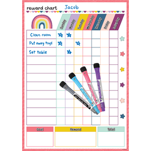 TCR71000 Oh Happy Day Dry-Erase Magnetic Reward Chart Image