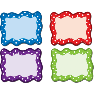 TCR77210 Polka Dots Blank Cards Magnetic Accents Image
