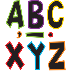 TCR77282 Electric Bright 7" Fun Font Letters Image