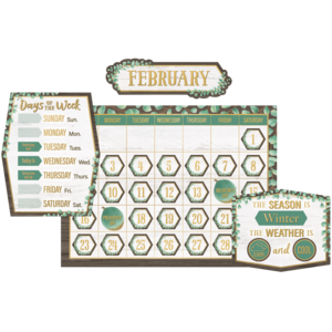 TCR8452 Eucalyptus Calendar Bulletin Board Image
