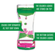 Pink & Green Liquid Motion Bubbler Alternate Image A