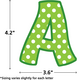 Lime Polka Dots Funtastic 4" Letters Combo Pack Alternate Image SIZE