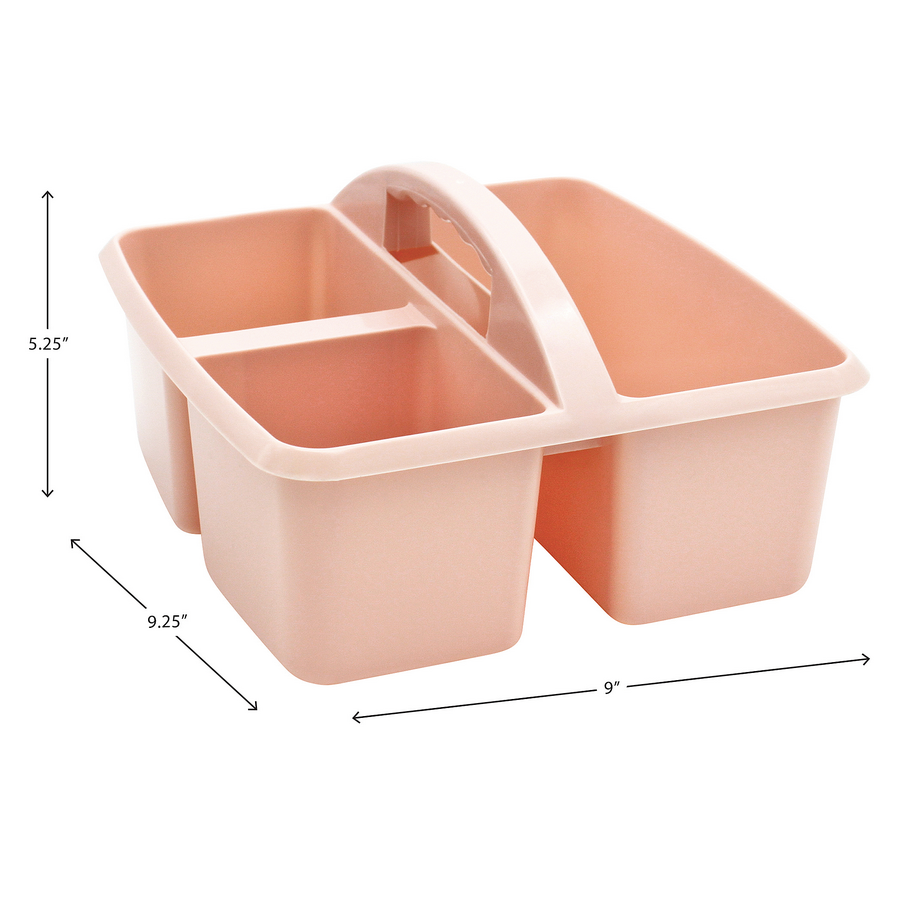 Teacher Created Resources Blush Small Plastic Storage Bin, Pack of 6