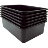 Purple Large Plastic Storage Bin 6 Pack - TCR2088591