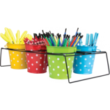 Lime Polka Dots Small Storage Bin - TCR20818, Teacher Created Resources