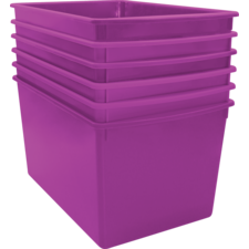 Purple Plastic Multi-Purpose Bin 6 Pack