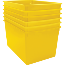 Yellow Plastic Multi-Purpose Bin 6 Pack