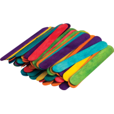STEM Basics: Multicolor Jumbo Craft Sticks - 200 Count