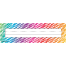 Colorful Scribble Flat Name Plates