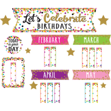 Confetti Let's Celebrate Birthdays Mini Bulletin Board