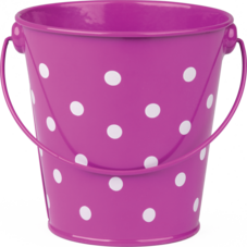 Purple Polka Dots Bucket