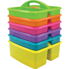 Teacher Created Resources Teal Confetti Small Plastic Storage Bin, Pack of 3