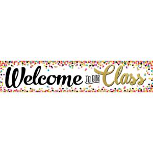 TCR3606 Confetti Welcome to Our Class Banner Image