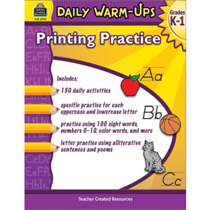 TCR3770 Daily Warm-Ups: Printing Practice Grades K-1 Image