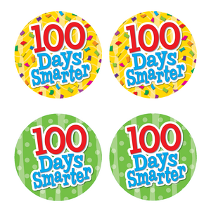 TCR5393 100 Days Smarter Wear 'Em Badges Image
