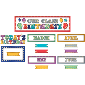 TCR5892 Marquee Our Class Birthdays Mini Bulletin Board Image