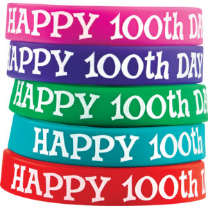 TCR6568 Happy 100th Day Wristbands Image
