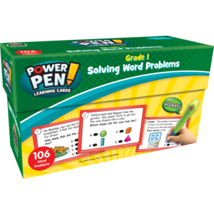 TCR6989 Power Pen Learning Cards: Solving Word Problems Grade 1 Image