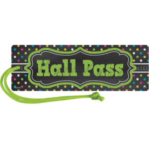 TCR77276 Chalkboard Brights Magnetic Hall Pass Image