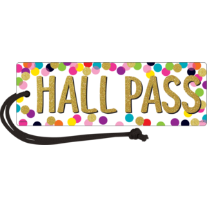 TCR77394 Confetti Magnetic Hall Pass Image