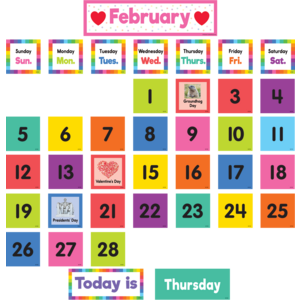 TCR8345 Colorful Calendar Pocket Chart Cards Image