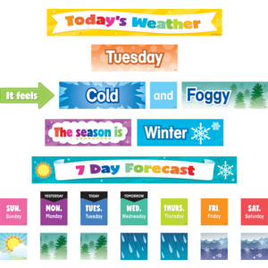 TCR8346 Colorful Weather Pocket Chart Cards Image