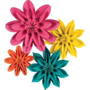 TCR8545 Beautiful Brights Paper Flowers Image