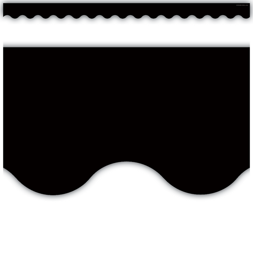 Black Scalloped Border Trim - TCR4397 | Teacher Created Resources