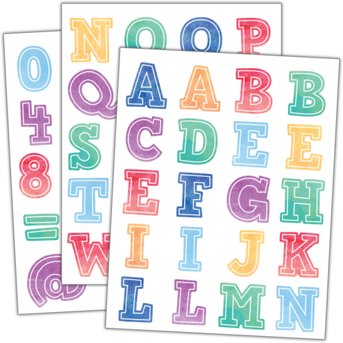 Watercolor Alphabet Stickers - TCR8196 | Teacher Created Resources