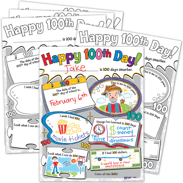 Happy 100th Day Poster Pack - TCR5640 | Teacher Created Resources