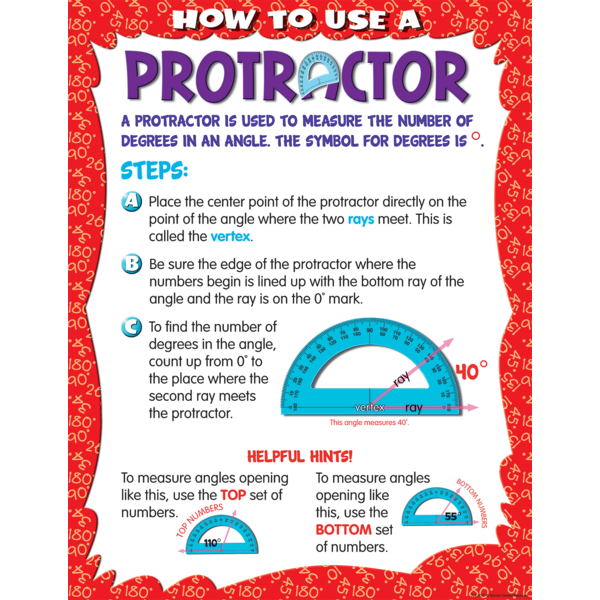 How to Use a Protractor Chart TCR7730 Teacher Created Resources