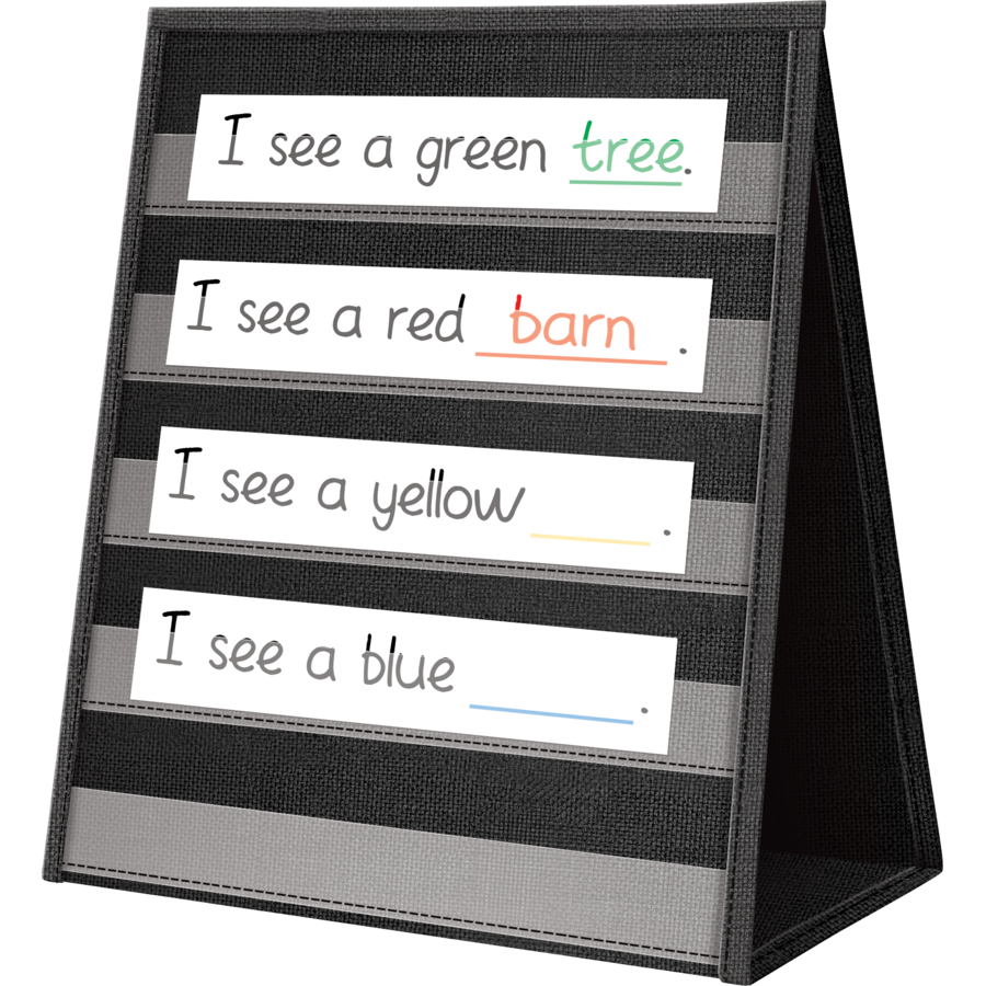 Black Desktop Pocket Chart TCR20374 Teacher Created Resources