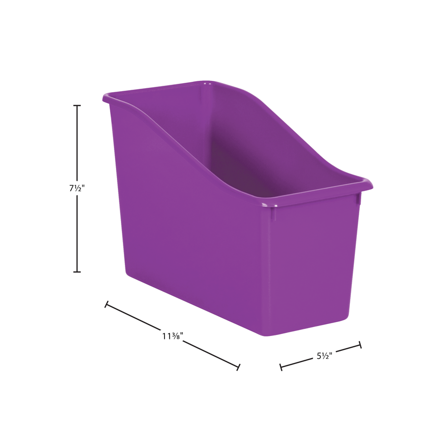 Purple Large Plastic Storage Bin 6 Pack - TCR2088591